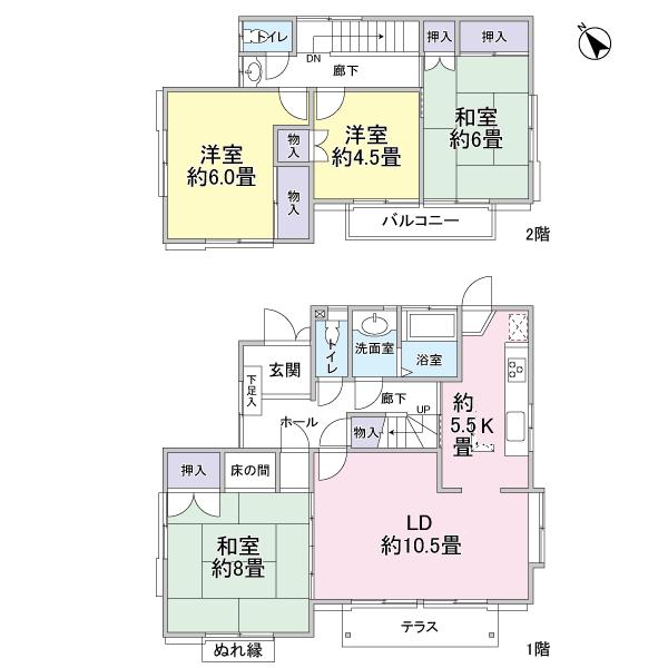 Floor plan. 21,800,000 yen, 4LDK, Land area 173.47 sq m , Building area 102.67 sq m