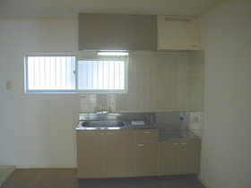 Kitchen. There is a window in the kitchen ventilation good