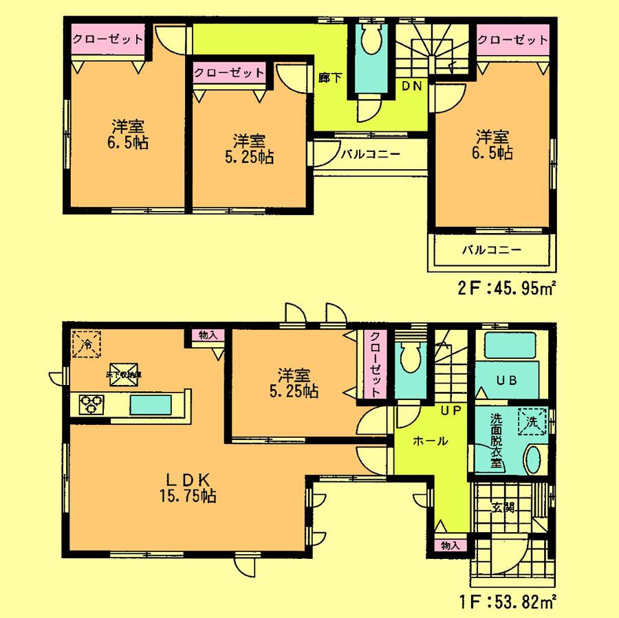 Floor plan. 26,800,000 yen, 4LDK, Land area 122.16 sq m , Building area 99.77 sq m located view in addition to this, It will be provided by the hope of design books, such as layout. 