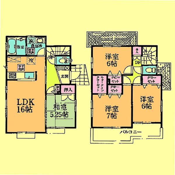 Floor plan. Price 30,900,000 yen, 4LDK, Land area 163.5 sq m , Building area 99.36 sq m