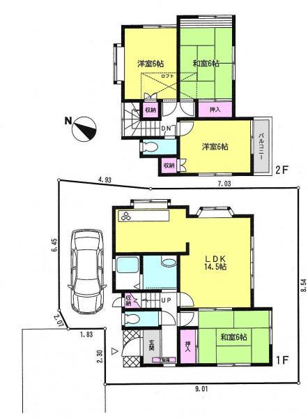 Floor plan. 17.8 million yen, 4LDK, Land area 100.71 sq m , Building area 90.25 sq m All rooms are two-sided lighting