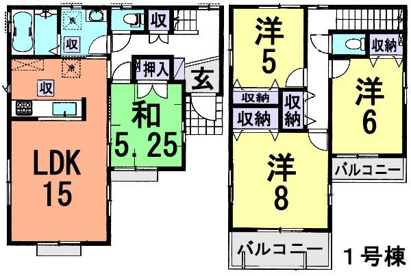 Floor plan. 25,900,000 yen, 4LDK, Land area 108.29 sq m , Building area 96.67 sq m