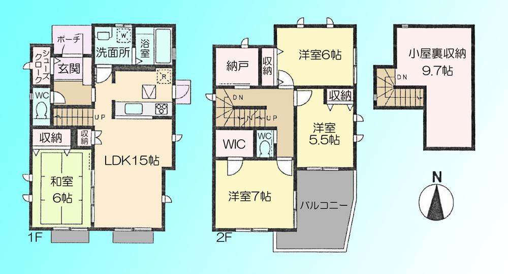 Floor plan. 33,500,000 yen, 4LDK + S (storeroom), Land area 152.29 sq m , Building area 101.43 sq m