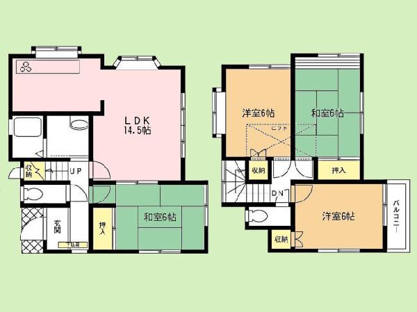 Floor plan. 17.8 million yen, 4LDK, Land area 100.71 sq m , Building area 90.25 sq m