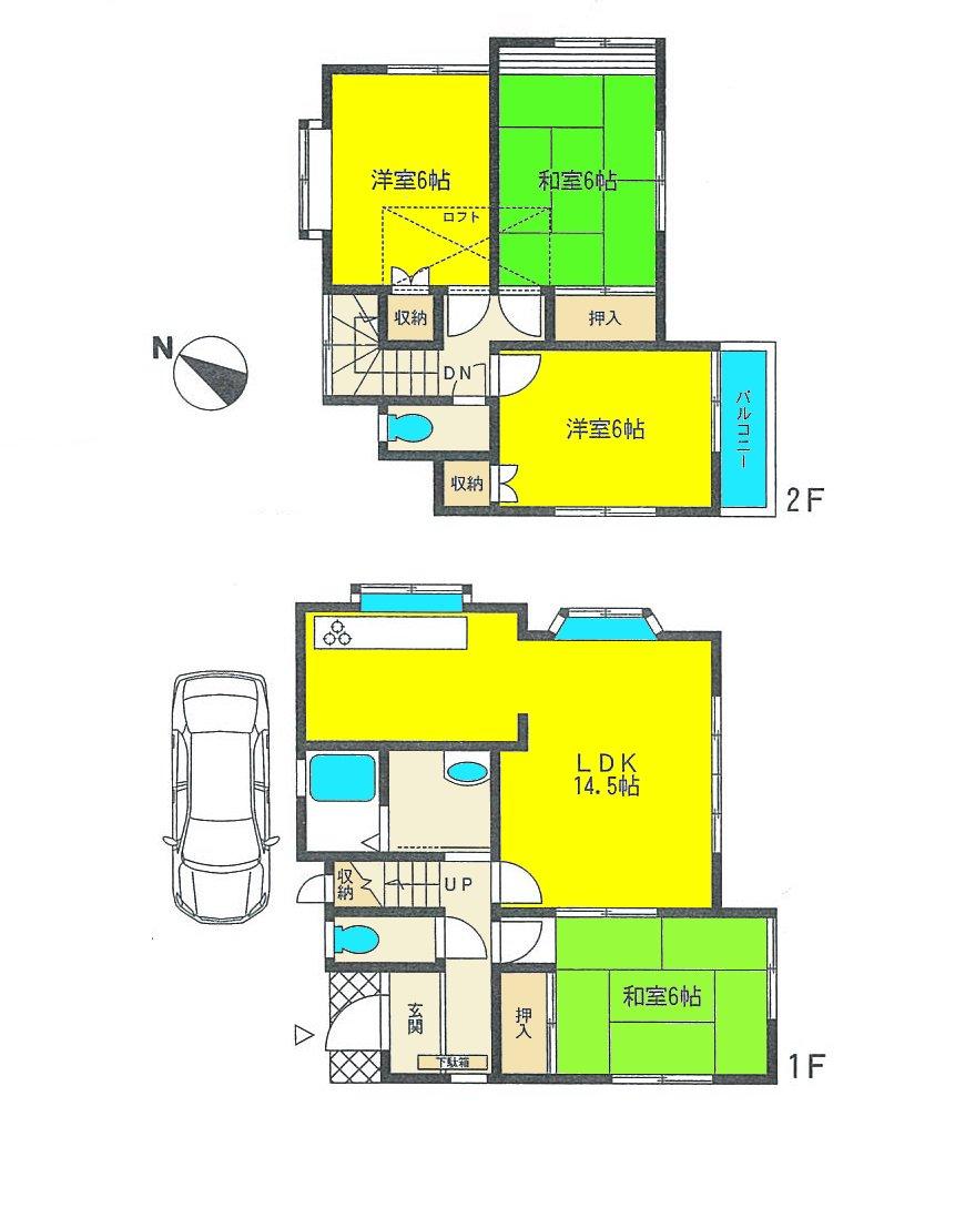 Floor plan. 17.8 million yen, 4LDK, Land area 100.71 sq m , Building area 90.25 sq m   ■ 1997 Built!  ■ Interior and exterior renovation Pass!  ■ With loft! !  ■ Preview available! We are looking forward to hearing from you!