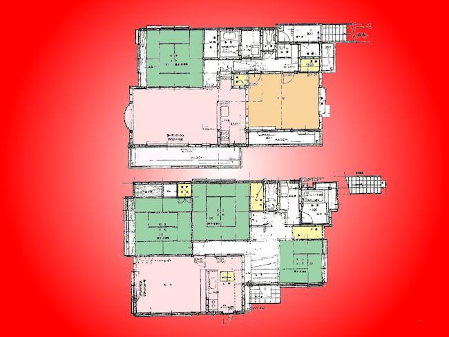 Floor plan. 21,800,000 yen, 5LLDDKK, Land area 165.32 sq m , Building area 164.37 sq m