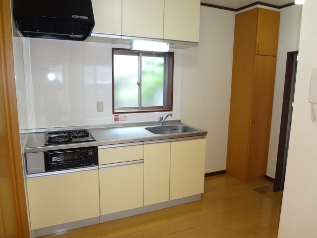 Kitchen. It comes with stove. System kitchen. 