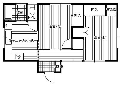 Floor plan. 9.8 million yen, 2DK, Land area 82 sq m , Building area 43.06 sq m