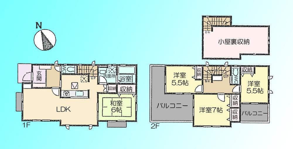Floor plan. 39,600,000 yen, 4LDK, Land area 154.12 sq m , Building area 103.5 sq m