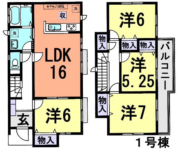 Floor plan. (1 Building), Price 28.8 million yen, 4LDK, Land area 120.09 sq m , Building area 97.71 sq m