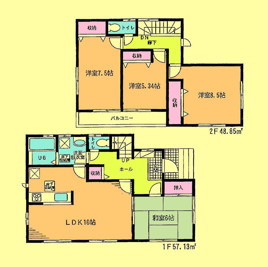 Floor plan. 32,800,000 yen, 4LDK, Land area 174.22 sq m , Building area 105.98 sq m located view in addition to this, It will be provided by the hope of design books, such as layout. 