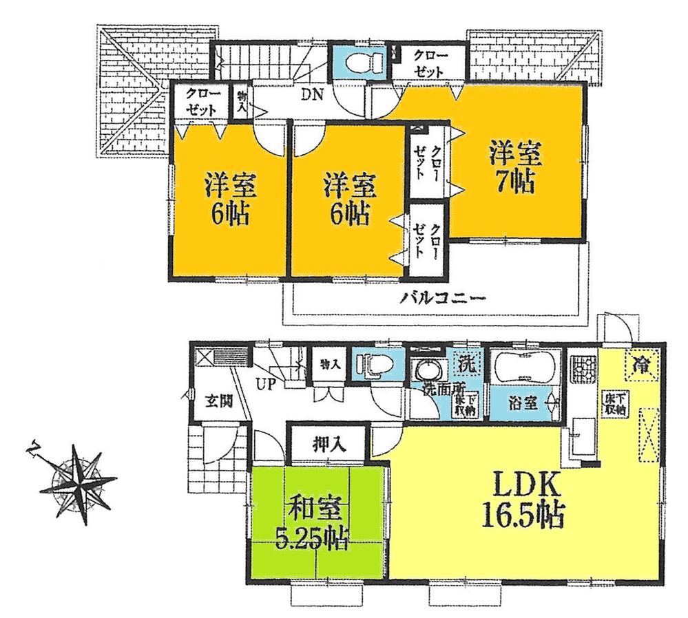 Floor plan. ((2) Building), Price 33,800,000 yen, 4LDK, Land area 163.46 sq m , Building area 100.6 sq m