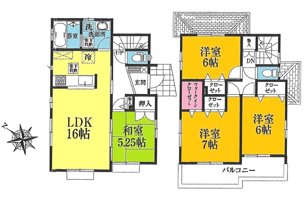 Floor plan. ((3) Building), Price 32,500,000 yen, 4LDK, Land area 163.5 sq m , Building area 99.36 sq m
