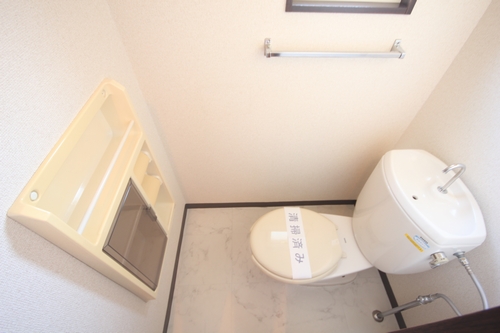 Toilet. There is also a window! There is also a convenient storage pocket! !