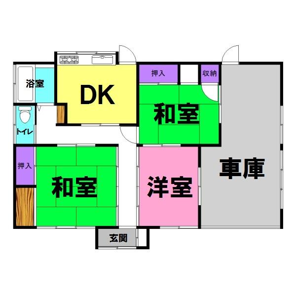 Floor plan. 19,800,000 yen, 3DK, Land area 514.79 sq m , Building area 65.7 sq m