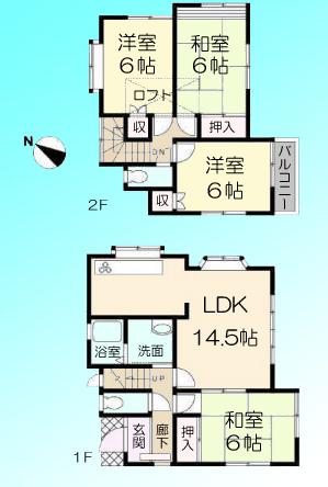 Floor plan. 17.8 million yen, 4LDK, Land area 100.71 sq m , Building area 90.25 sq m