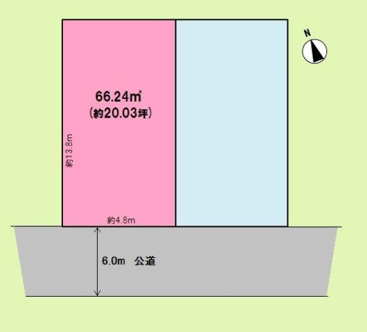 Compartment figure. Land price 30 million yen, Land area 66.24 sq m