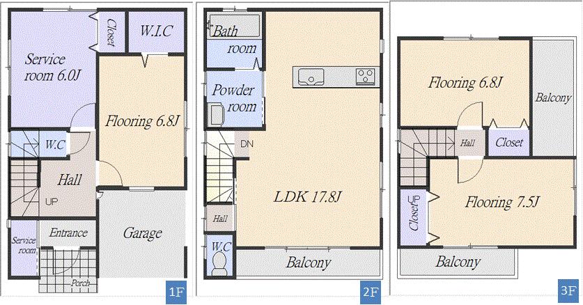 Floor plan. 37,800,000 yen, 3LDK + S (storeroom), Land area 86.37 sq m , Building area 113.71 sq m