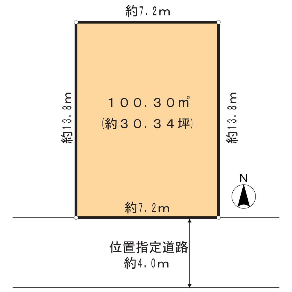 Compartment figure. Land price 39,900,000 yen, Land area 100.3 sq m