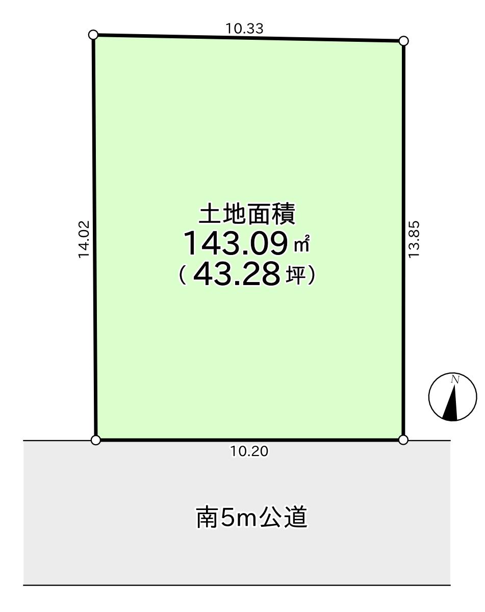 Compartment figure. Land price 47,300,000 yen, Land area 143.09 sq m