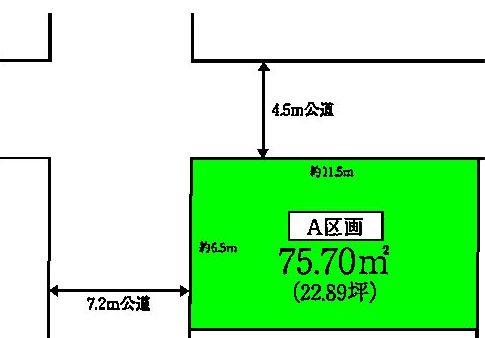 Compartment figure. Land price 19.5 million yen, Land area 75.7 sq m