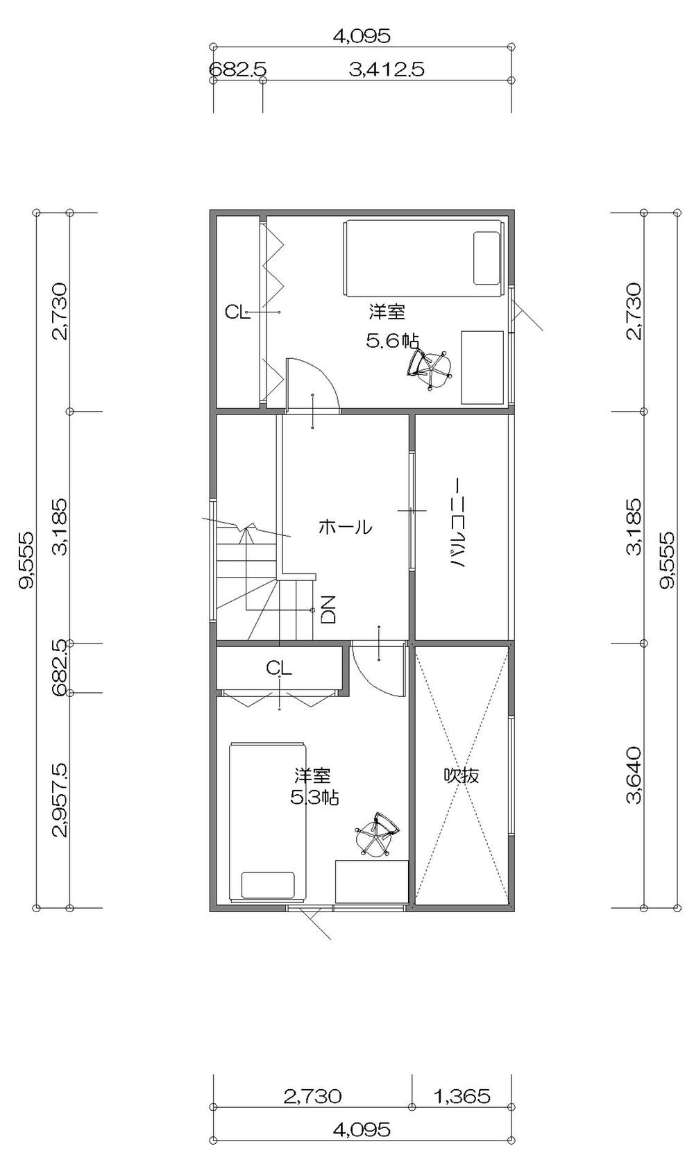 Building plan example (floor plan). 3F plan view 9.00 square meters Total floor 31.49 square meters