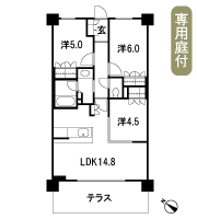 Floor: 3LDK, occupied area: 65.72 sq m, Price: 27.6 million yen, currently on sale