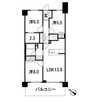 Floor: 3LDK + DEN, occupied area: 70.87 sq m, Price: 30,900,000 yen, now on sale