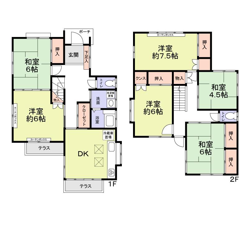 Floor plan. 46,200,000 yen, 6DK, Land area 145.43 sq m , Building area 115.1 sq m