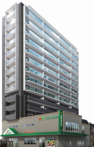 Exterior - Rendering. First floor building ・ The second floor is a 24-hour super "Maruetsu Omiya (tentative name)" is scheduled to open (scheduled to open in March 2015)