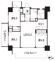 Floor: 3LDK + W, the occupied area: 65.35 sq m, Price: TBD