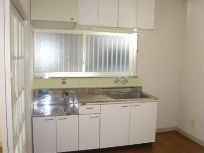 Kitchen. Two-burner gas stove installation Allowed kitchen