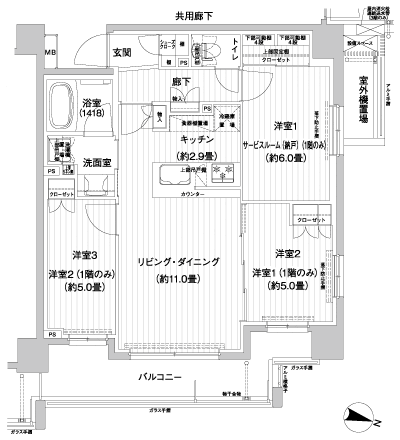 Floor: 3LDK, occupied area: 67.15 sq m