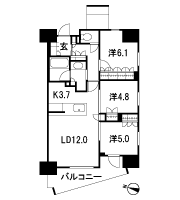 Floor: 3LDK, occupied area: 70.63 sq m