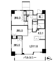 Floor: 3LDK, occupied area: 67.54 sq m