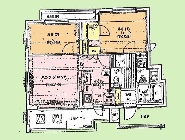 Floor plan. 3LDK, Price 18.5 million yen, Occupied area 56.79 sq m , Balcony area 8.78 sq m