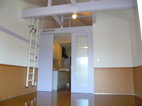 Living and room. There is a loft space spacious!