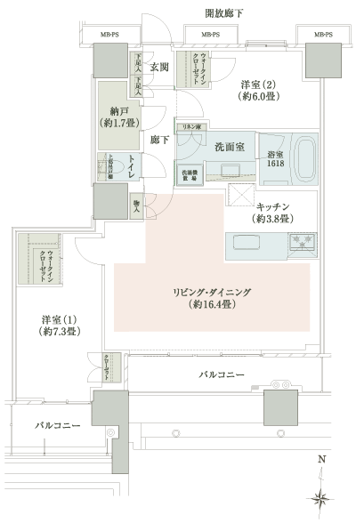 Floor: 2LDK + N + 2WIC, occupied area: 80.13 sq m, Price: 53,880,000 yen, now on sale