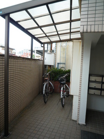Other common areas. Happy Covered bicycle parking.