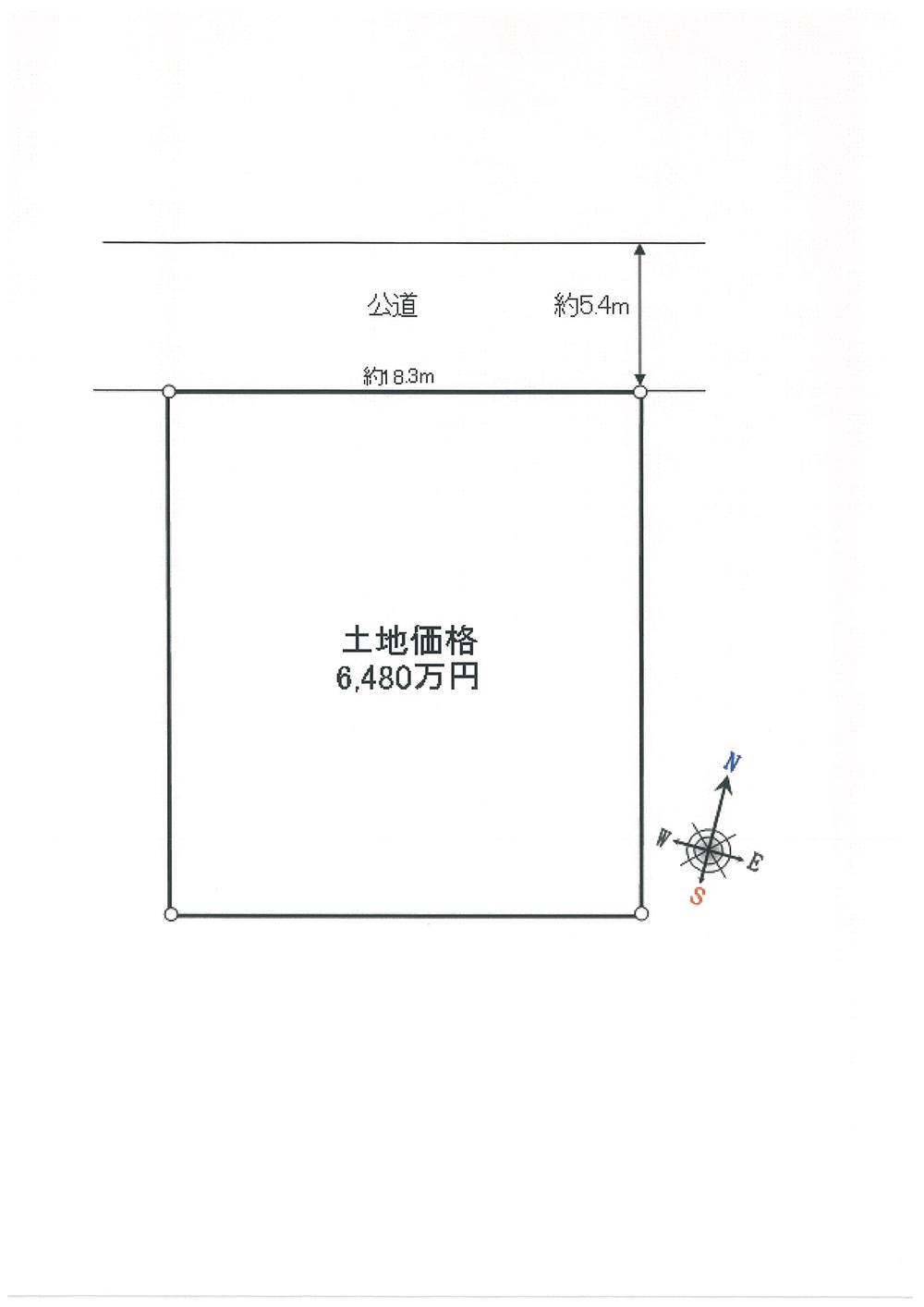 Compartment figure. Land price 64,800,000 yen, Land area 363 sq m