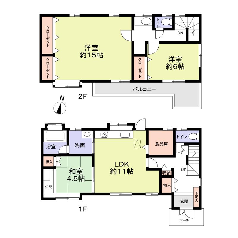Floor plan. 73,900,000 yen, 3LDK, Land area 336.52 sq m , Building area 101.02 sq m
