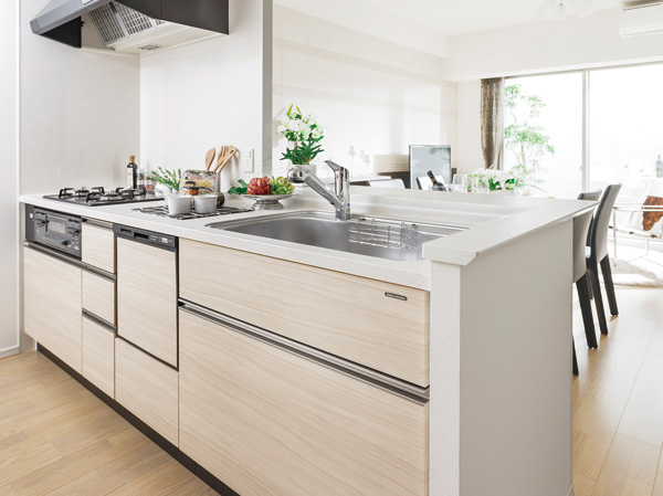 Kitchen.  [kitchen] It fused the functionality and design, Beautiful and easy-to-use advanced equipment ・ Adopting the specification. (Less than, Posted photos model room A1g type)