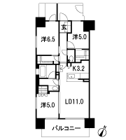Floor: 3LDK, occupied area: 70.37 sq m