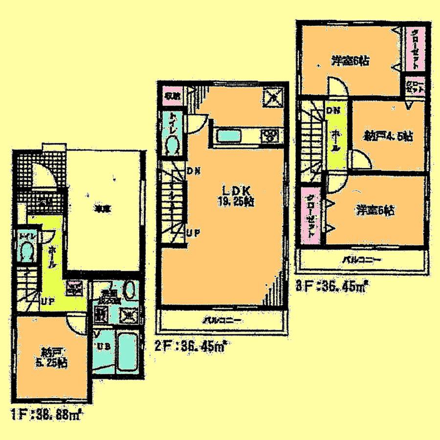 Floor plan. 29,800,000 yen, 4LDK, Land area 66.05 sq m , Building area 111.78 sq m located view in addition to this, It will be provided by the hope of design books, such as layout. 