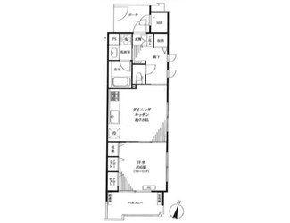Floor plan. 1DK, Price 18,800,000 yen, Footprint 38 sq m , Balcony area 5.3 sq m