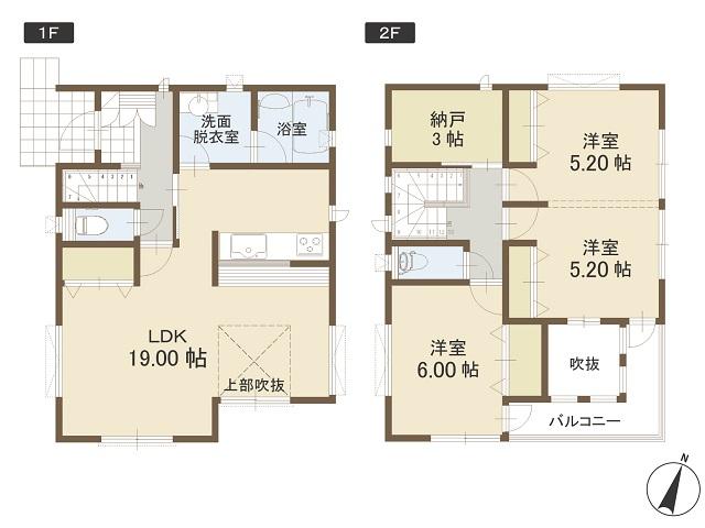 Floor plan. (4 Building), Price 45,800,000 yen, 2LDK, Land area 112.52 sq m , Building area 91.9 sq m