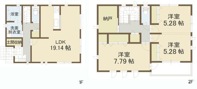 Floor plan. (12 Building), Price 37,900,000 yen, 2LDK, Land area 109.33 sq m , Building area 101.66 sq m