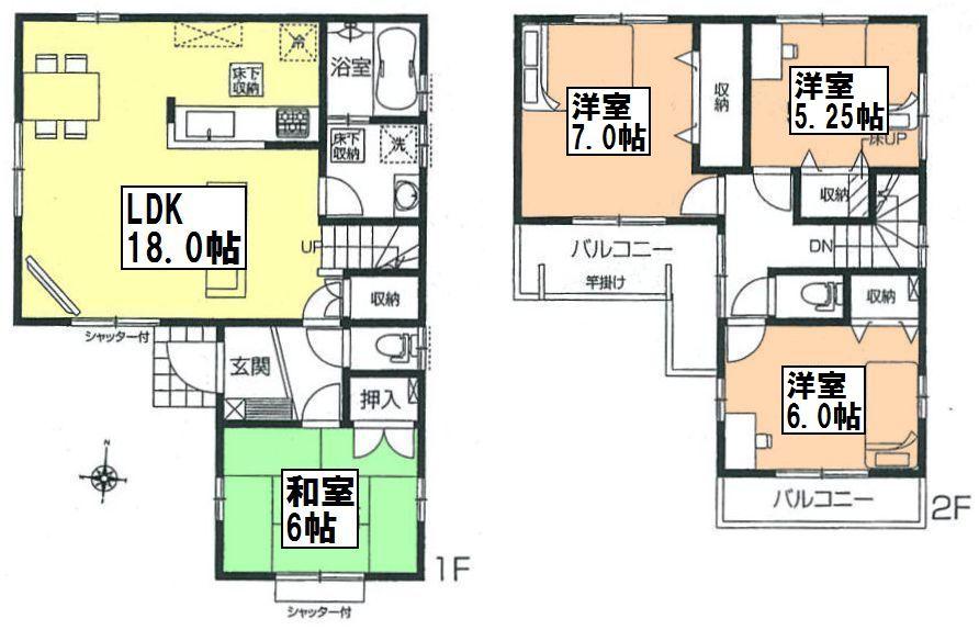 Floor plan. (4 Building), Price 31,800,000 yen, 4LDK, Land area 102.85 sq m , Building area 99.37 sq m