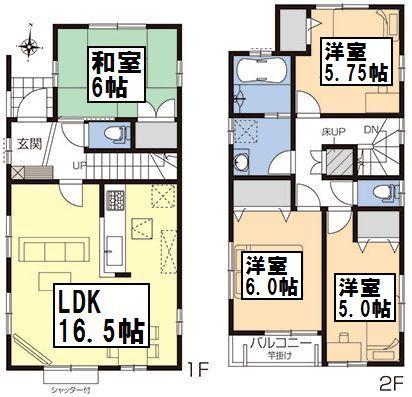 Floor plan. (7 Building), Price 25,900,000 yen, 4LDK, Land area 101.84 sq m , Building area 94.39 sq m