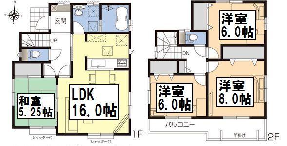 Floor plan. (12 Building), Price 29,900,000 yen, 4LDK, Land area 101.14 sq m , Building area 100.61 sq m